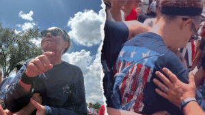 Woman disrupts Charlie Kirk vigil, shoves organizer in Florida arrest
